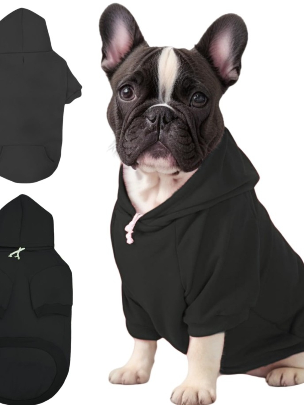 ~Mfiker Small Dog Hoodie with Leash Hole and Pocket, Soft Winter Dog Sweater,
